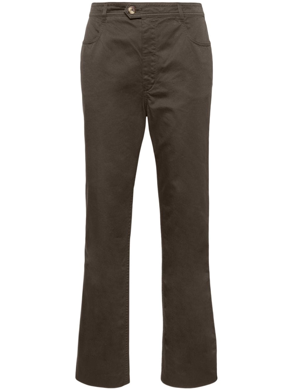 Saint Laurent straight-leg cotton trousers - Brown von Saint Laurent