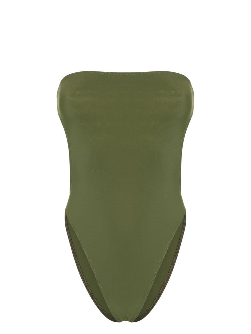 Saint Laurent strapless cut-out swimsuit - Green von Saint Laurent