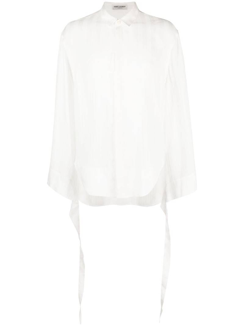 Saint Laurent striped silk shirt - White von Saint Laurent