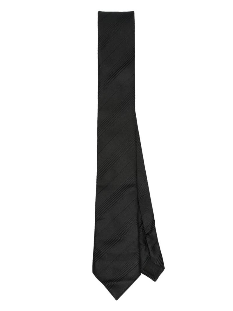 Saint Laurent striped silk tie - Black von Saint Laurent