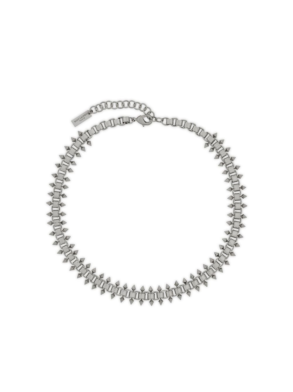 Saint Laurent studded chain choker necklace - Silver von Saint Laurent