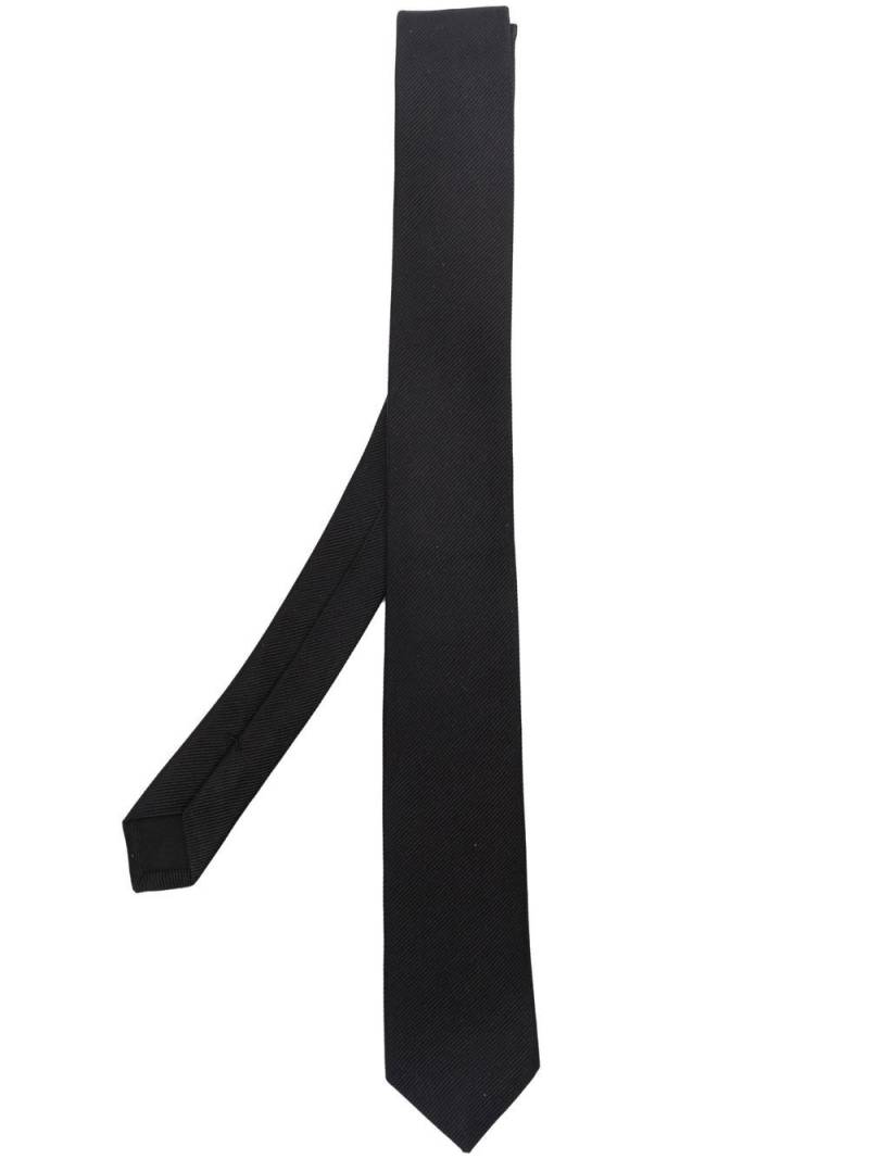 Saint Laurent textured silk tie - Black von Saint Laurent