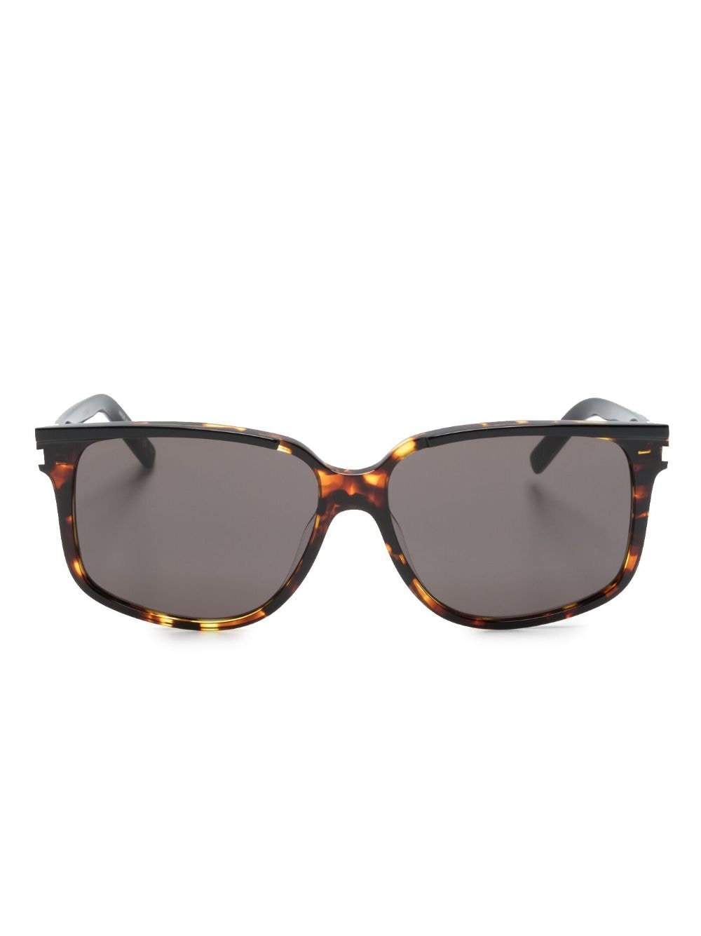 Saint Laurent tortoiseshell square-frame sunglasses - Black von Saint Laurent