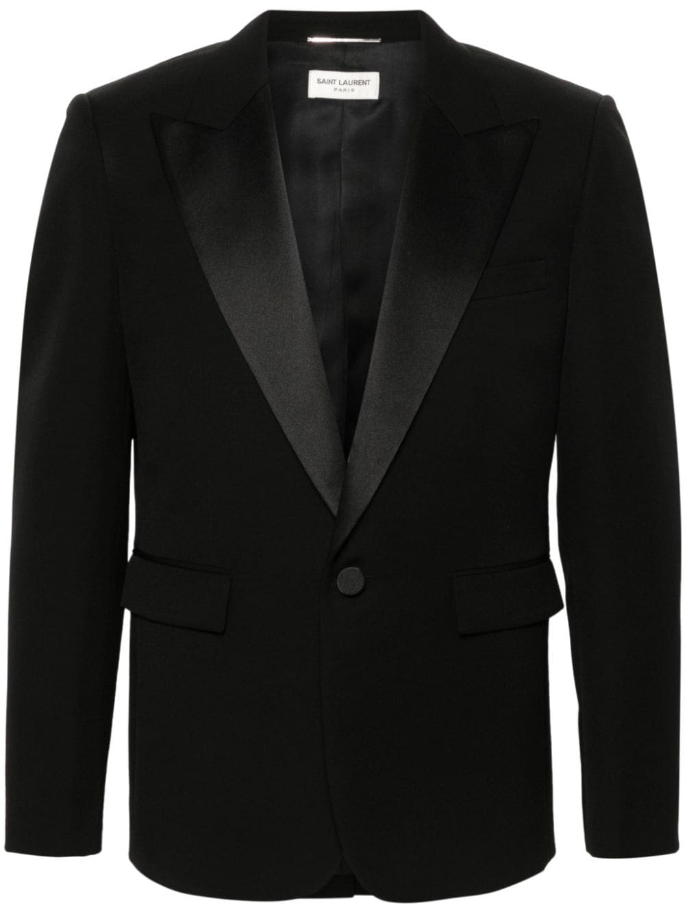 Saint Laurent virgin wool tuxedo jacket - Black von Saint Laurent