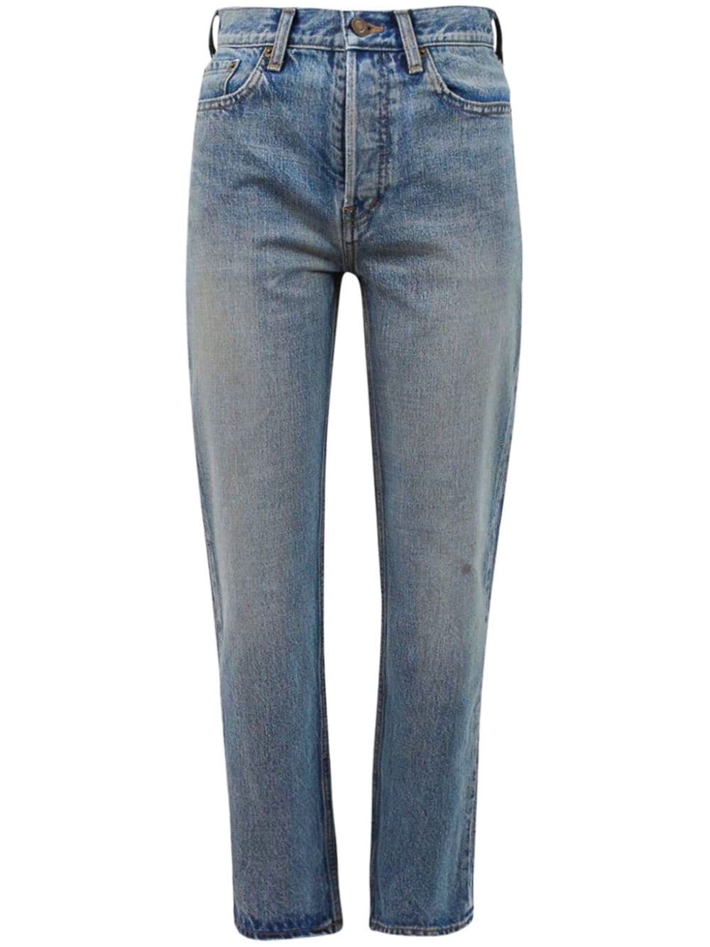 Saint Laurent washed cropped jeans - Blue von Saint Laurent