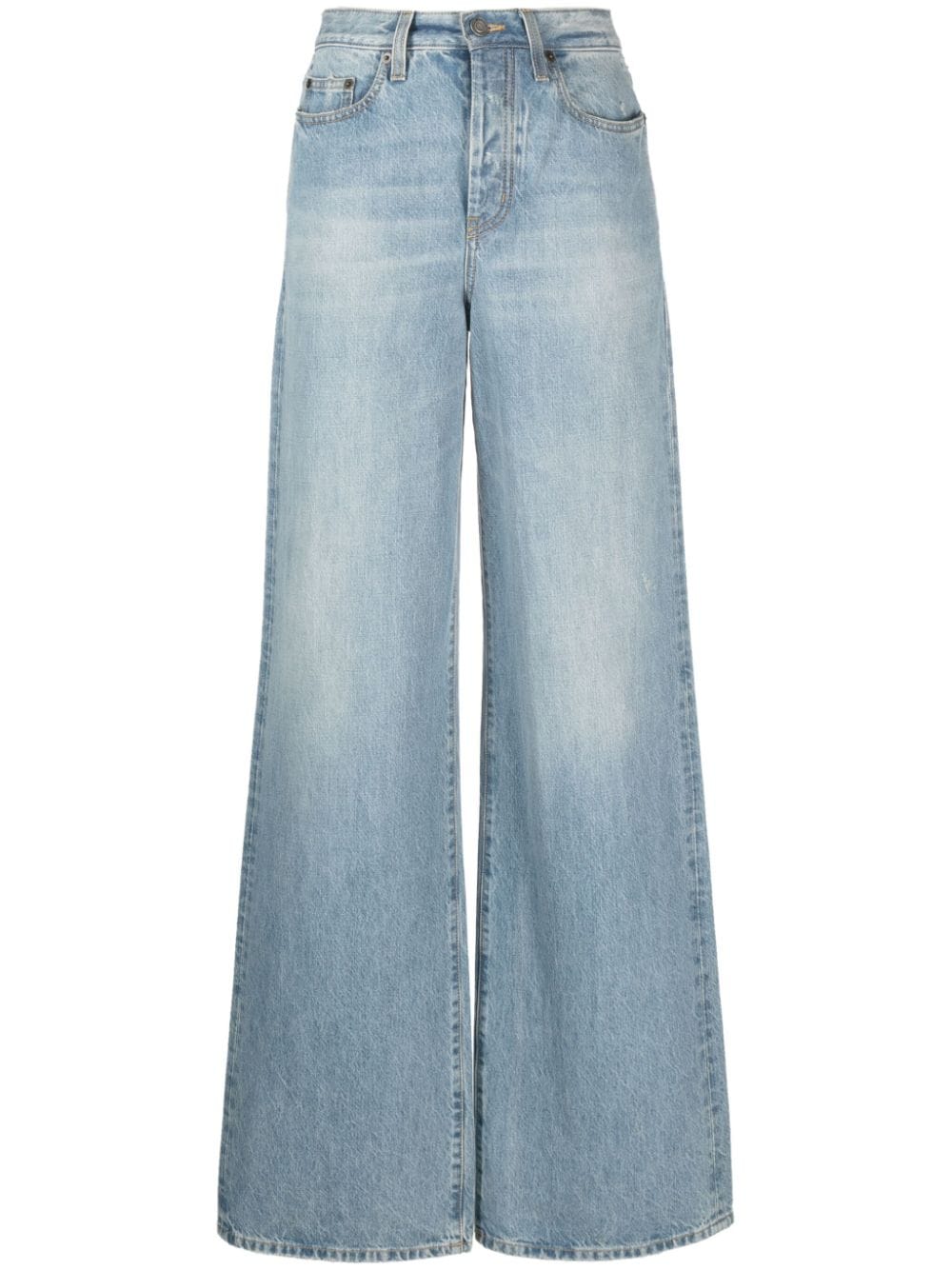 Saint Laurent wide-leg cotton jeans - Blue von Saint Laurent