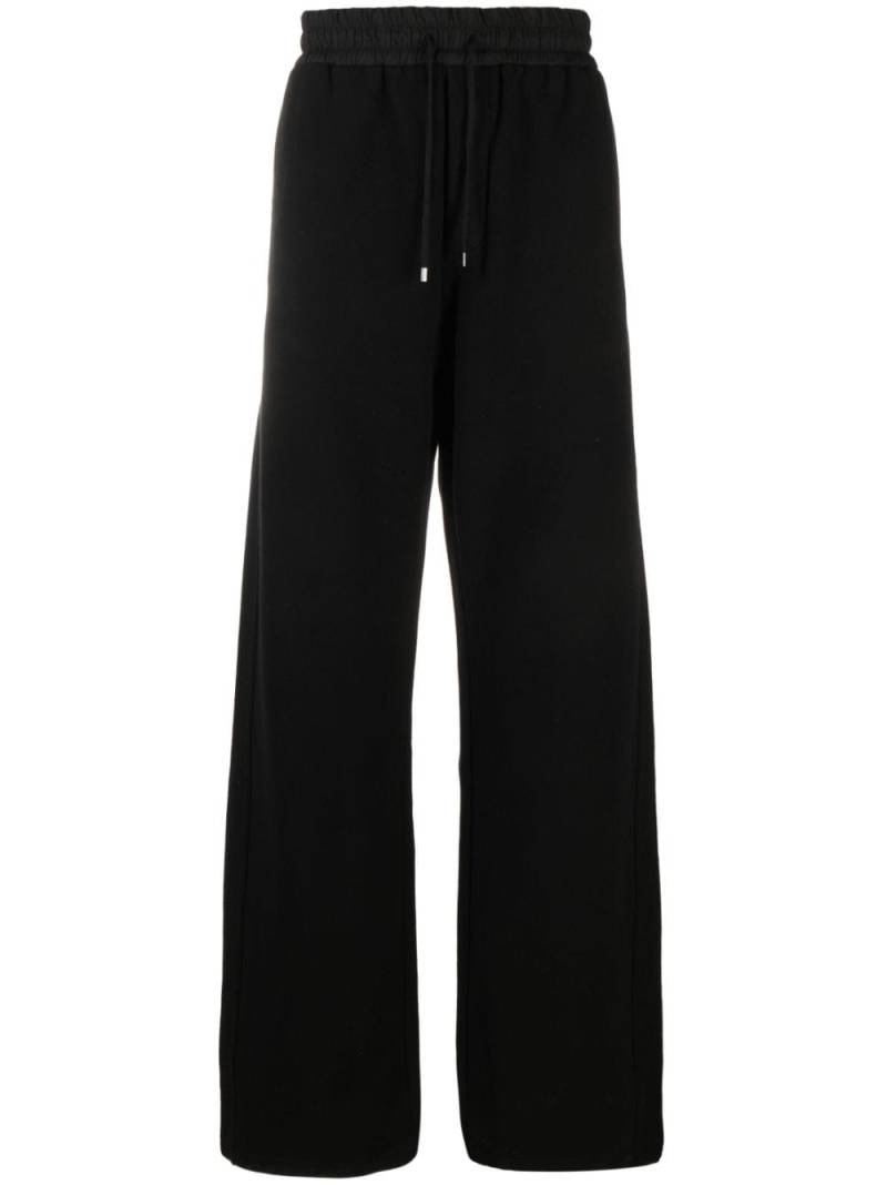 Saint Laurent wide-leg cotton track pants - Black von Saint Laurent