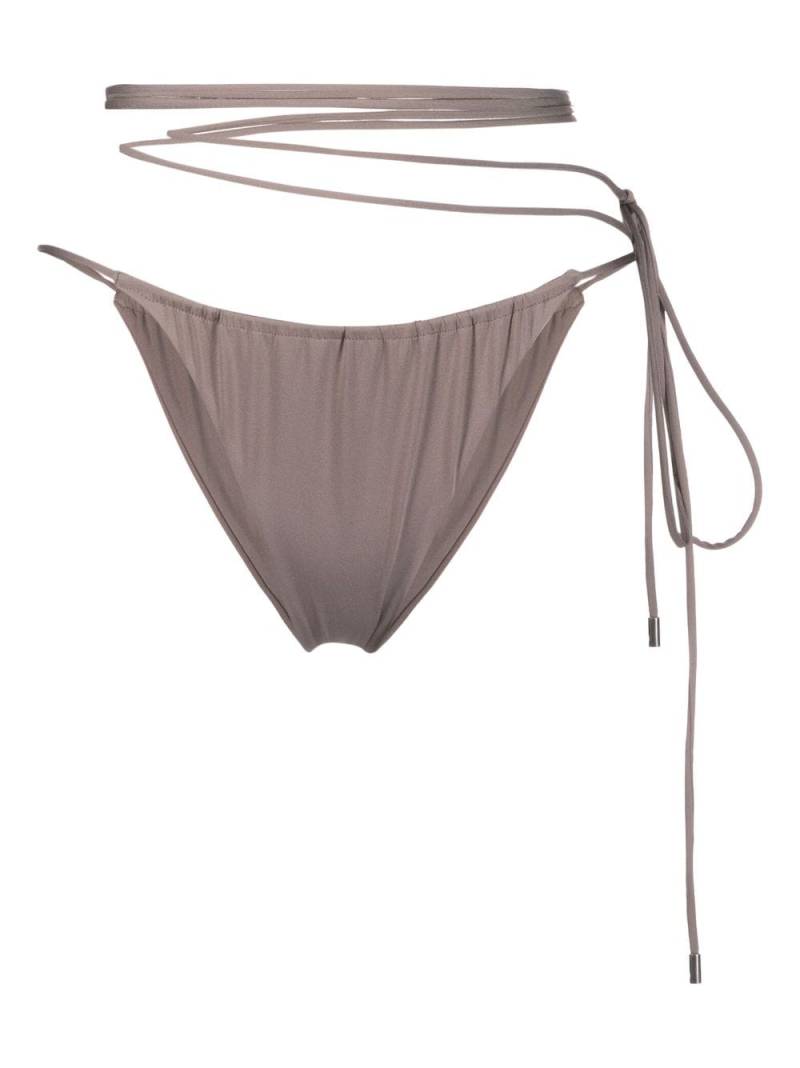 Saint Laurent wraparound lace-up bikini bottom - Brown von Saint Laurent