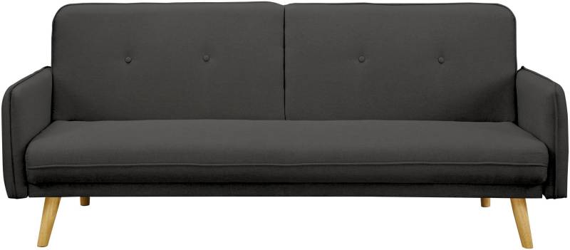SalesFever Schlafsofa »Linköping, 3-Stizer, Sofa«, mit Knopfheftung im Rücken und Schlaffunktion, Breite 188 cm von SalesFever