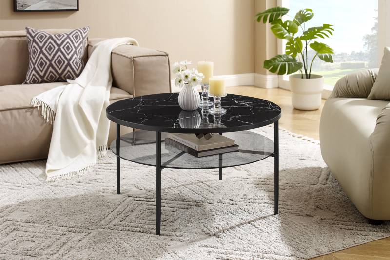 SalesFever Couchtisch, (1 St.), Tischplatte in Marmoroptik von SalesFever