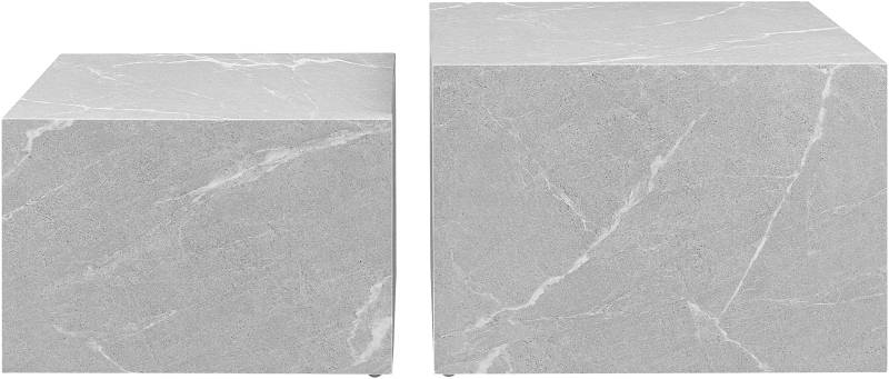 SalesFever Couchtisch »Almeria Bestelltisch«, (Set, 2 St., 2er Set), quadratisch, in Marmoroptik foliert von SalesFever