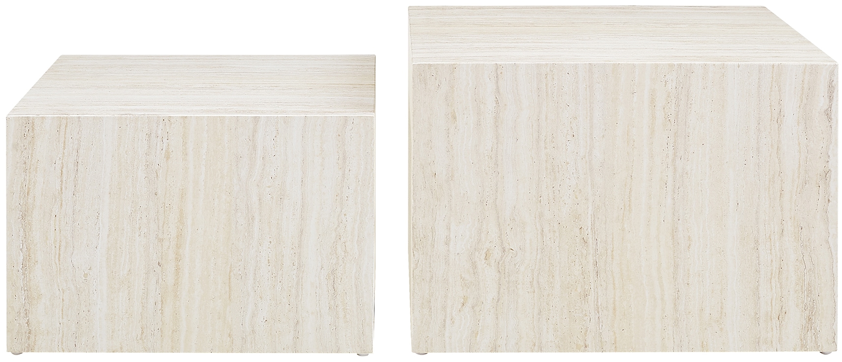 SalesFever Couchtisch »Almeria Bestelltisch«, (Set, 2 St., 2er Set), quadratisch, in Marmoroptik foliert von SalesFever