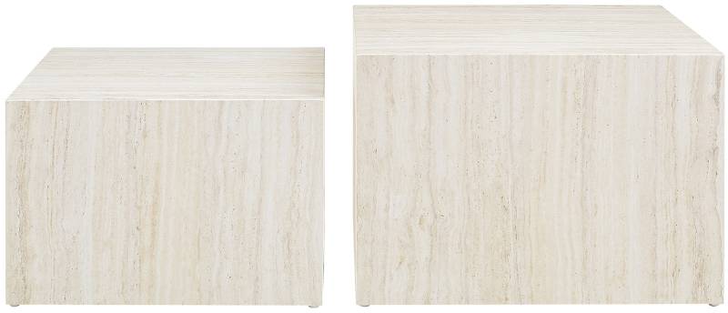 SalesFever Couchtisch »Almeria Bestelltisch«, (Set, 2 St., 2er Set), quadratisch, in Marmoroptik foliert von SalesFever