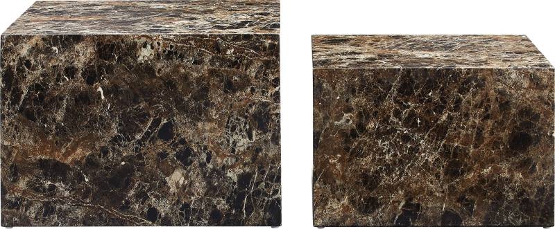 SalesFever Couchtisch »Almeria Bestelltisch«, (Set, 2 St., 2er Set), quadratisch, in Marmoroptik foliert von SalesFever