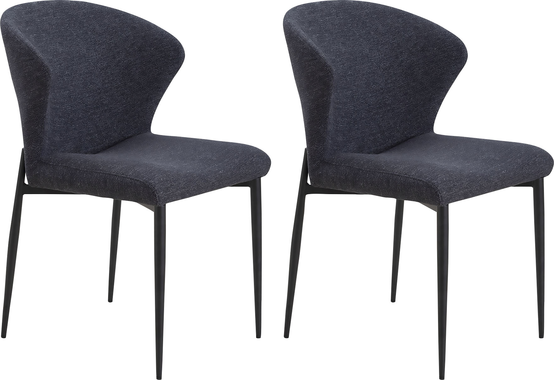SalesFever Esszimmerstuhl »Dallas 2er-Set«, (Set), 2 St., Strukturstoff, mit Metallgestell, B 63, H 87, T 56 cm von SalesFever