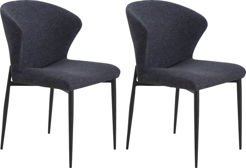 SalesFever Esszimmerstuhl »Dallas 2er-Set«, (Set), 2 St., Strukturstoff, mit Metallgestell, B 63, H 87, T 56 cm von SalesFever
