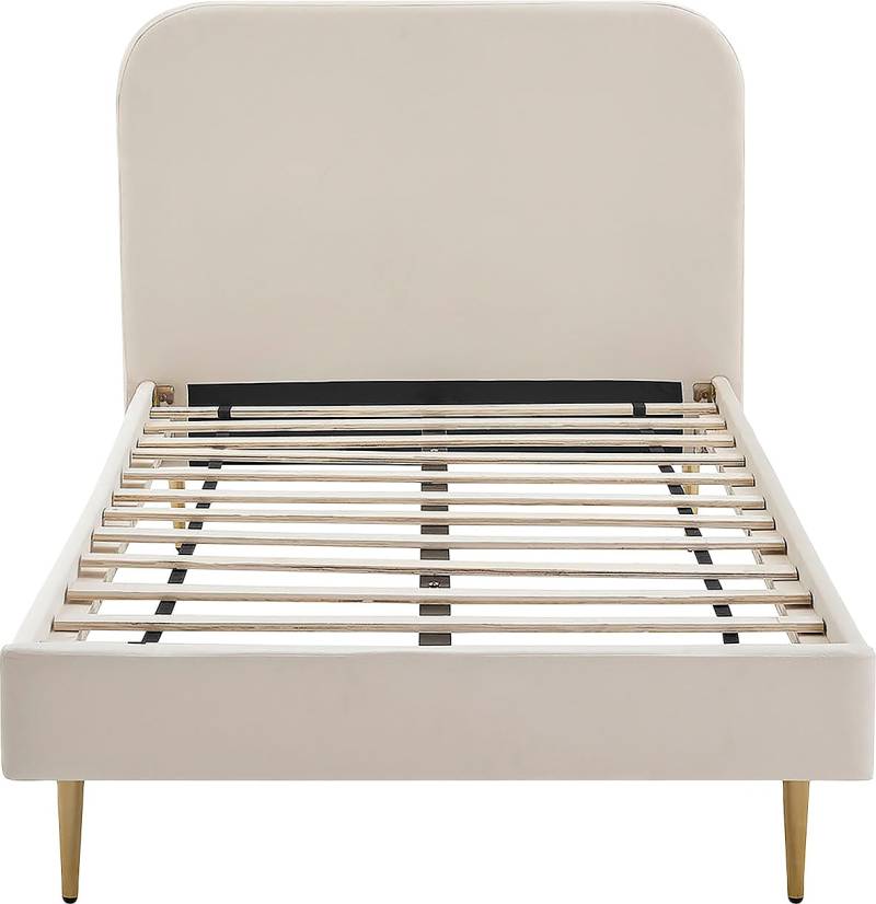 SalesFever Polsterbett, Beine Chrom goldfarben von SalesFever