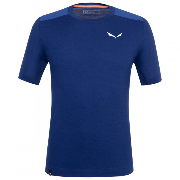 Salewa - Agner Alpine Merino T-Shirt - Merinoshirt Gr 54 blau von Salewa