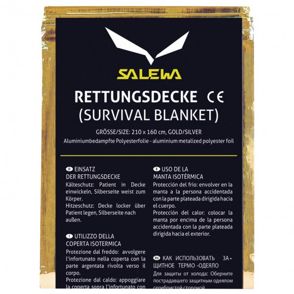 Salewa - Rescue Blanket - Rettungsdecke Gr 210 x 160 cm gold /grau von Salewa