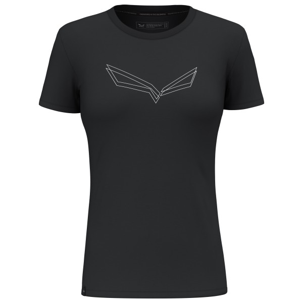 Salewa - Women's Pure Eagle Frame Dry T-shirt - T-Shirt Gr 42 schwarz von Salewa