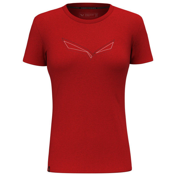 Salewa - Women's Pure Eagle Frame Dry T-shirt - T-Shirt Gr 44 rot von Salewa