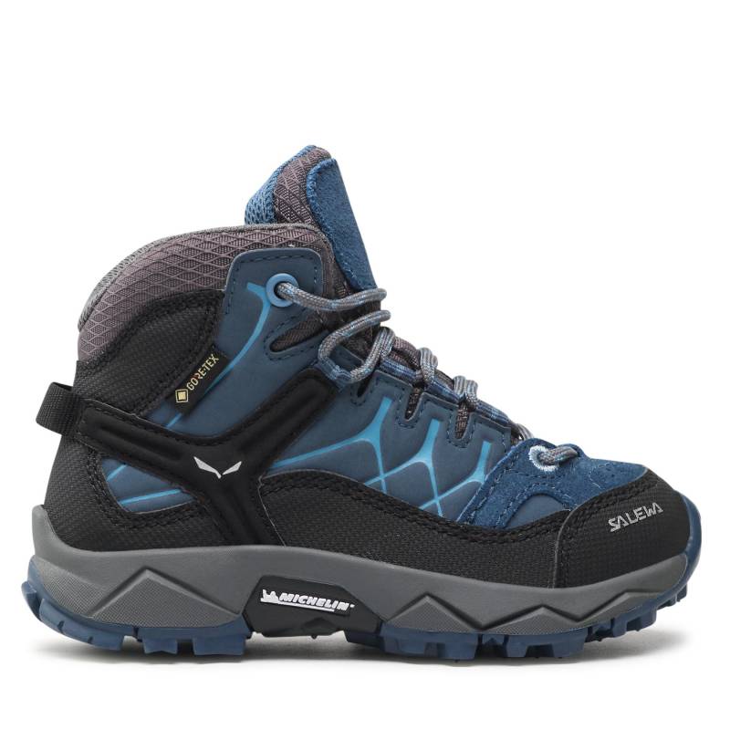 Trekkingschuhe Salewa Jr Alp Trainer Mid Gtx GORE-TEX 64010-0365 Dark Denim/Charcoal von Salewa