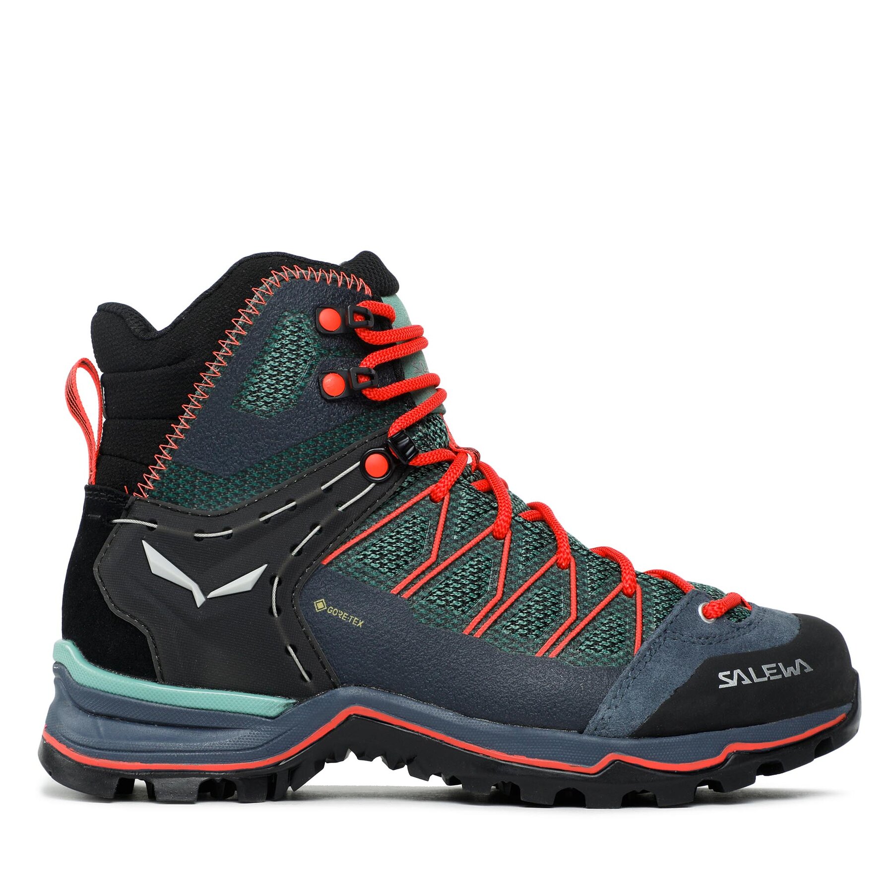 Trekkingschuhe Salewa Ws Mtn Trainer Lite Mid Gtx GORE-TEX 61360-5585 Feld Green/Fluo Coral 5585 von Salewa