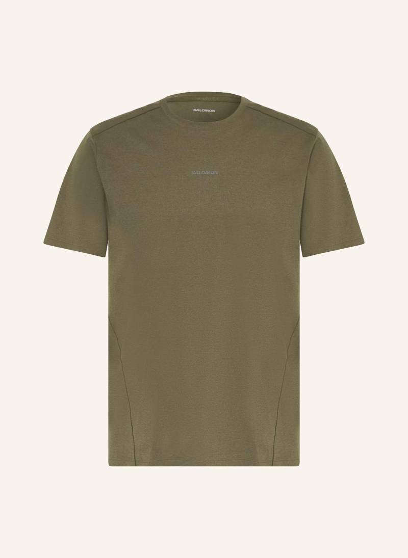 Salomon T-Shirt Trackline gruen von Salomon