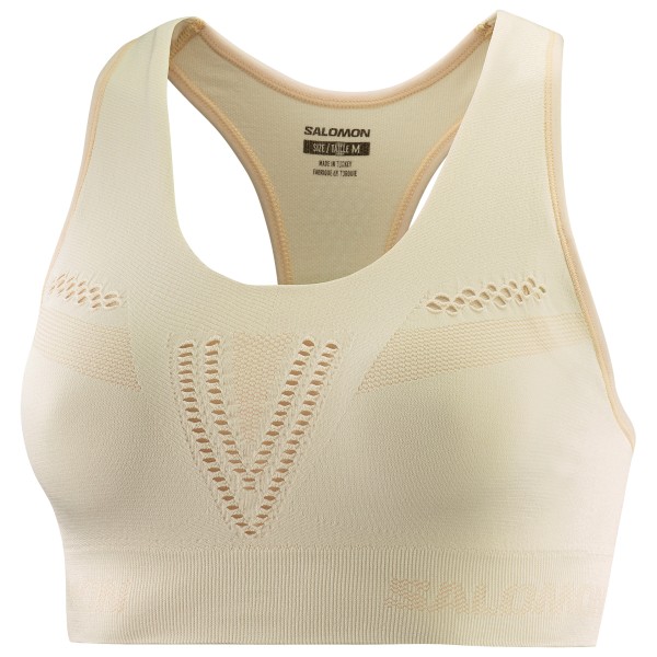 Salomon - Women's Essential Move On Seamless Bra - Sport-BH Gr M beige von Salomon