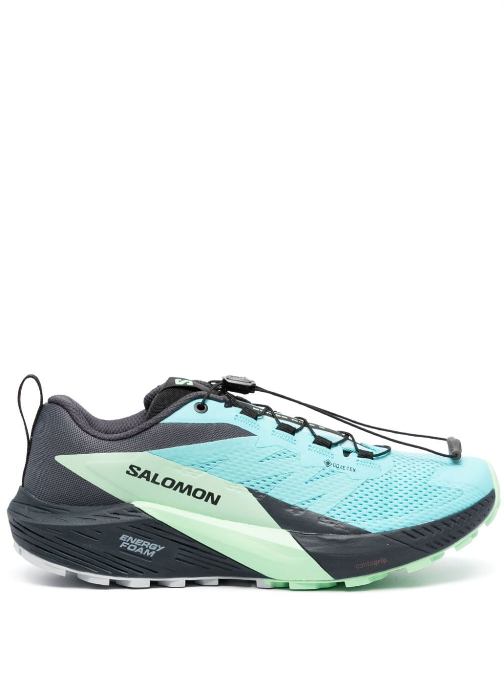 Salomon logo-print panelled-design sneakers - Blue von Salomon