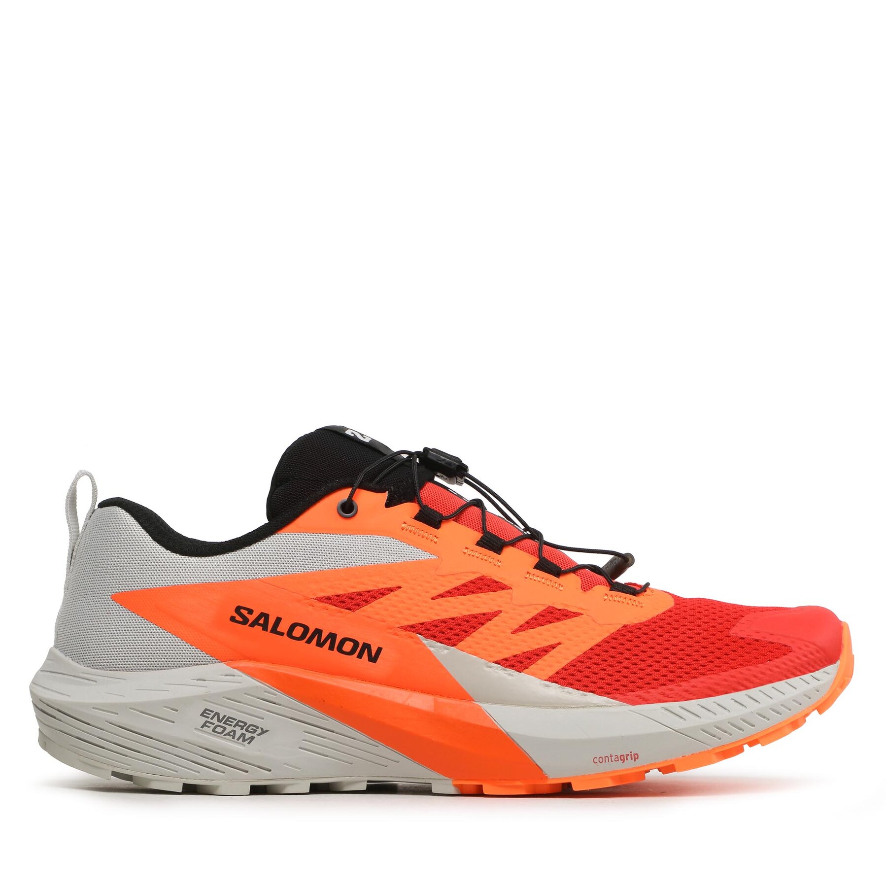 Schuhe Salomon Sense Ride 5 L47046200 Lunar Rock/Shocking Orange/Fiery Red von Salomon