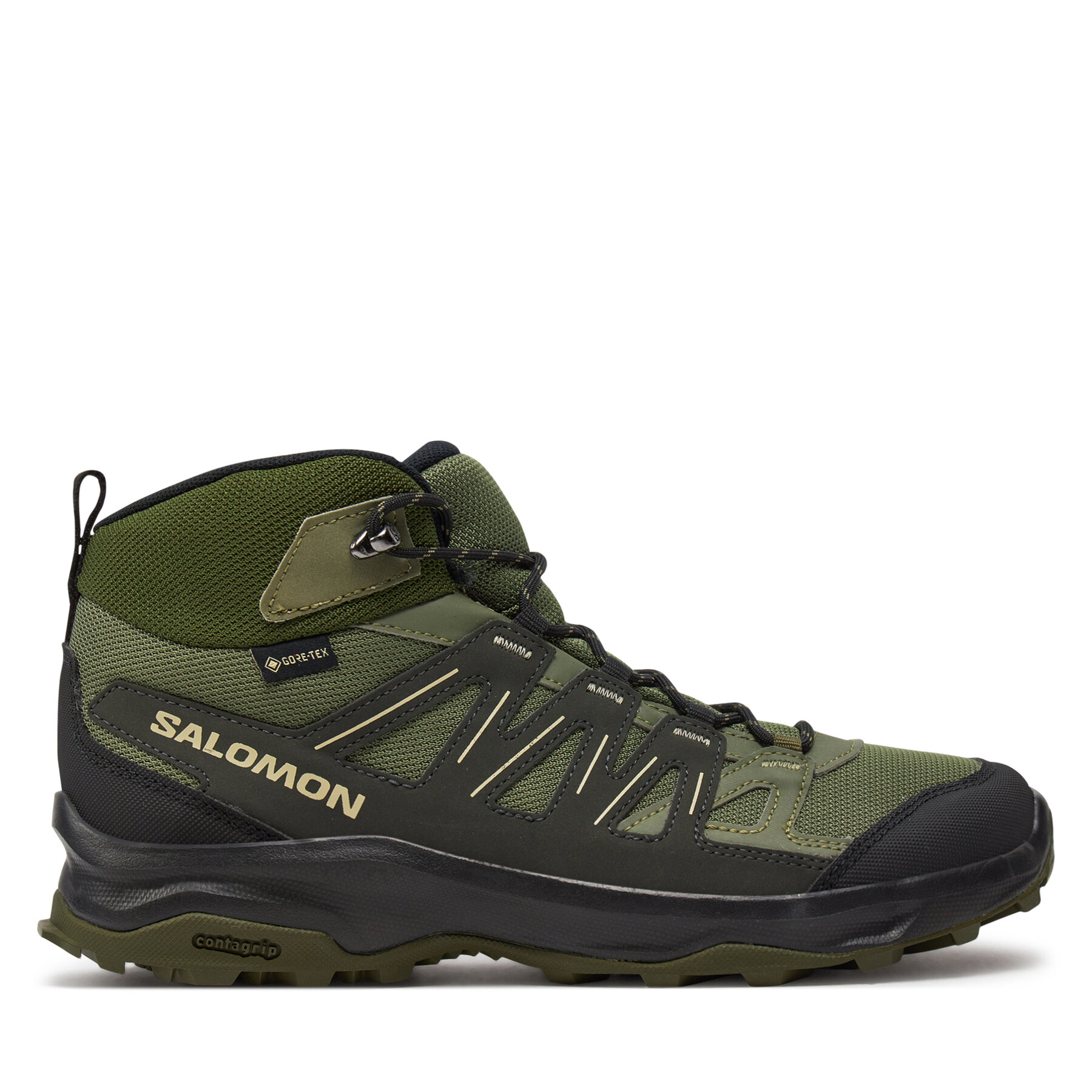 Trekkingschuhe Salomon Grivola Mid Gore-Tex L47606400 Deep Lichen Green / Black / Olive Night von Salomon