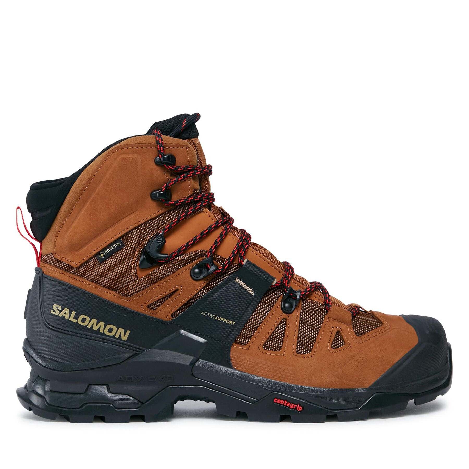 Trekkingschuhe Salomon Quest 4 GORE-TEX L47156400 Rubber/Black/Fiery Red von Salomon