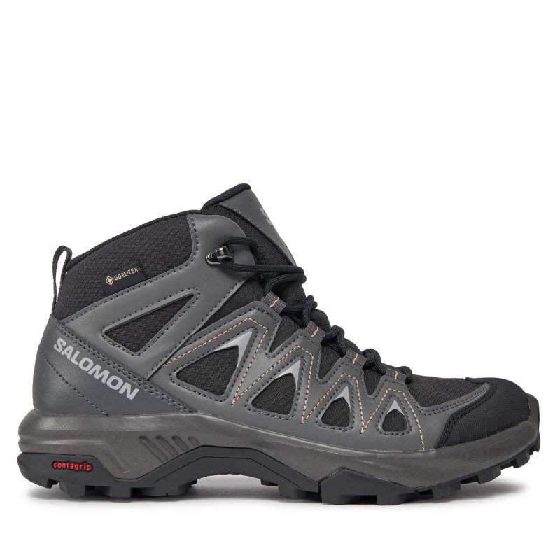 Trekkingschuhe Salomon X Braze Mid GORE-TEX L47181200 Black/Magnet/Hazelnut von Salomon