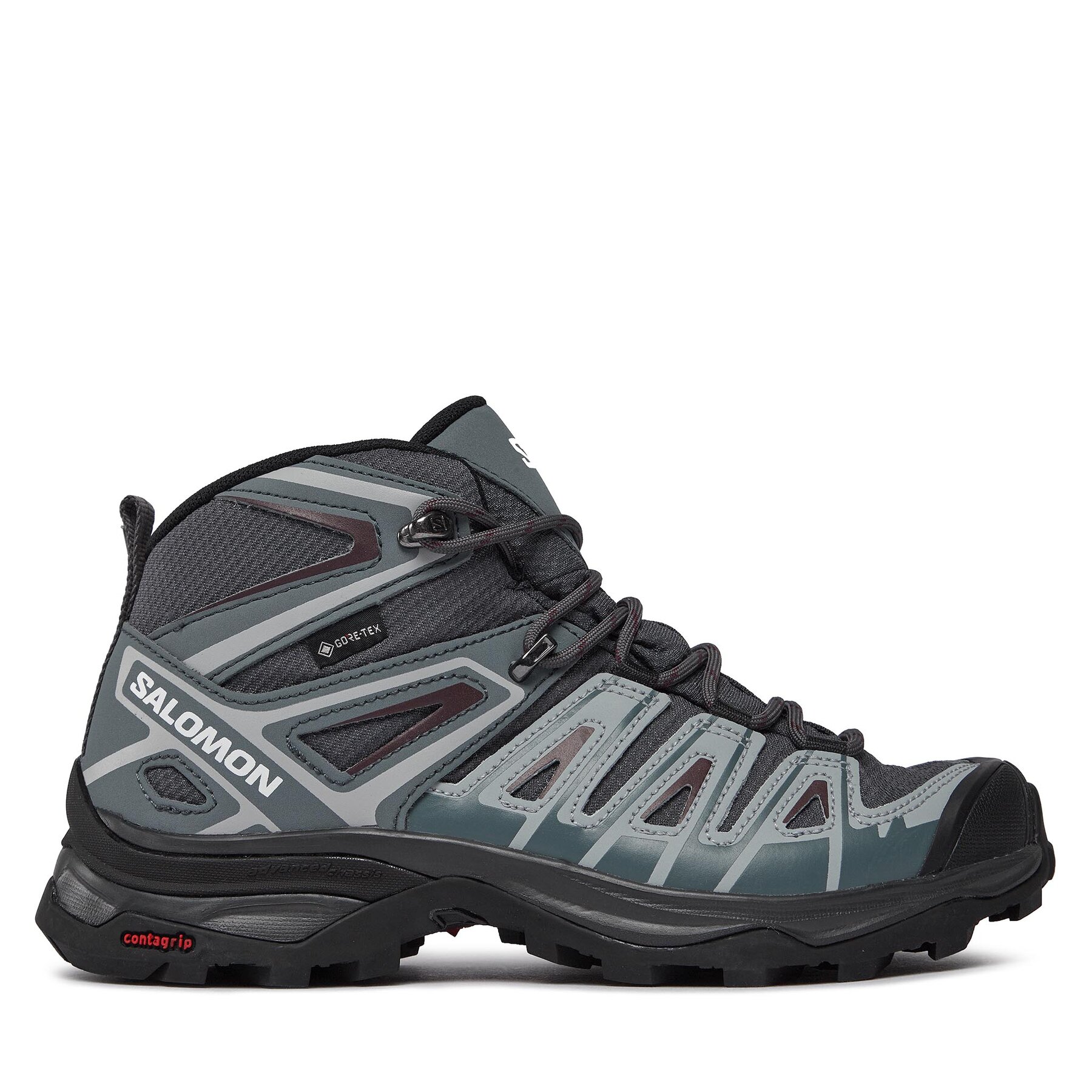 Trekkingschuhe Salomon X Ultra Pioneer Mid GORE-TEX L47170500 Ebony/Stormy Weather/Wine Tasting von Salomon