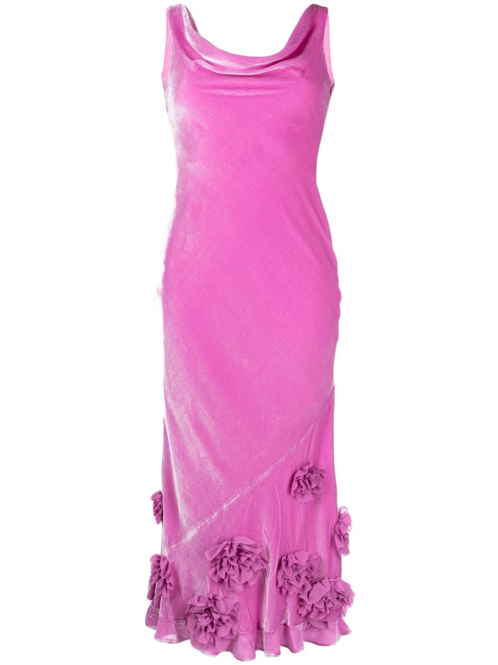 Saloni Asher velvet sleeveless dress - Pink von Saloni