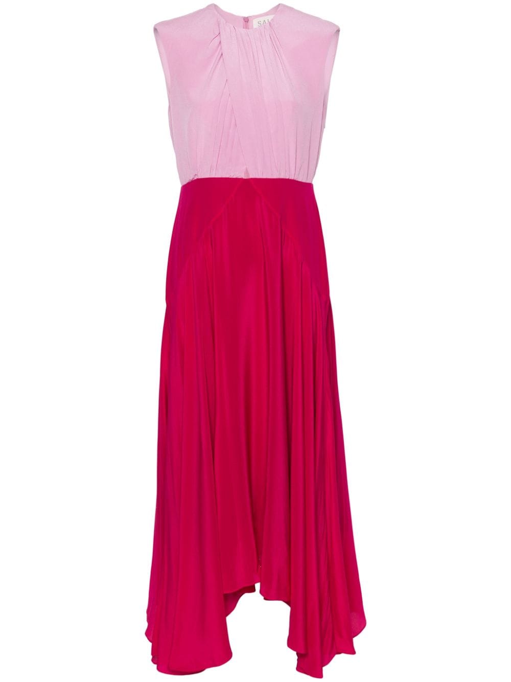 Saloni Divya silk maxi dress - Pink von Saloni