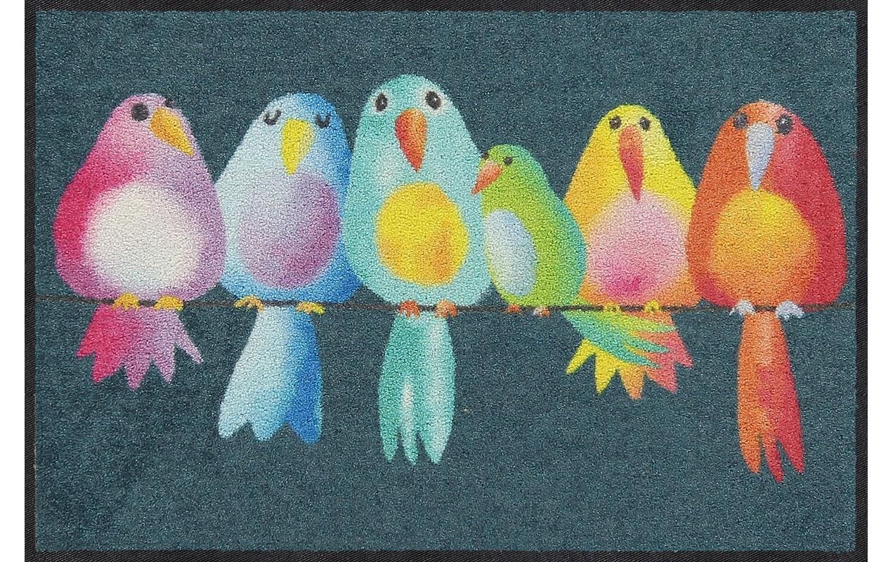 Salonloewe Fussmatte »Rainbow Birds Fussmatte«, quadratisch von Salonloewe
