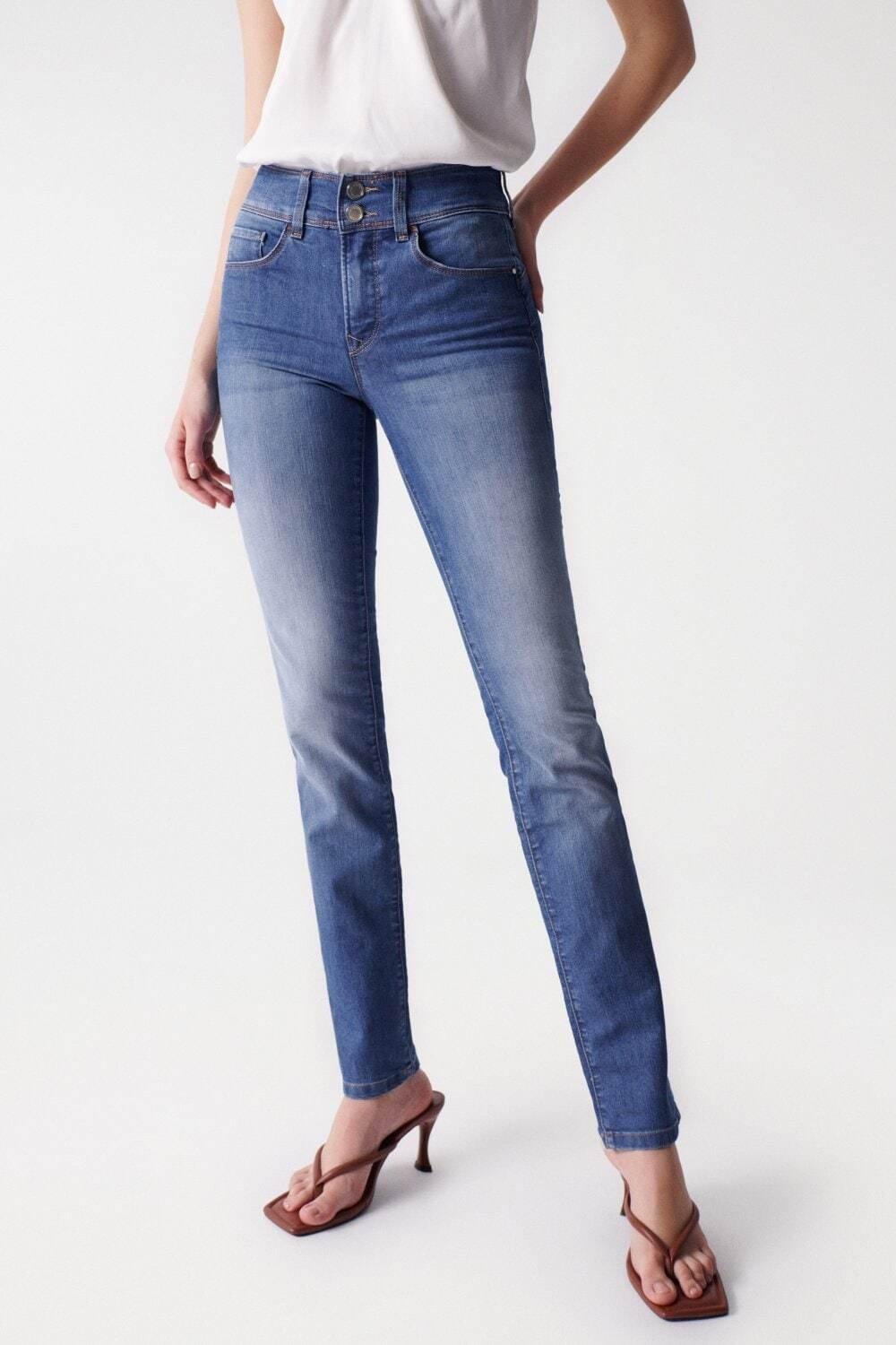 Jeans Secret Slim Damen Blau L30/W28 von Salsa