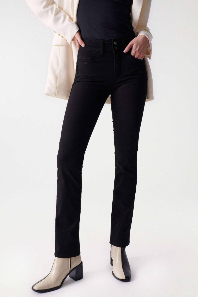 Jeans Slim Fit Secret Slim Damen Schwarz L30/W29 von Salsa