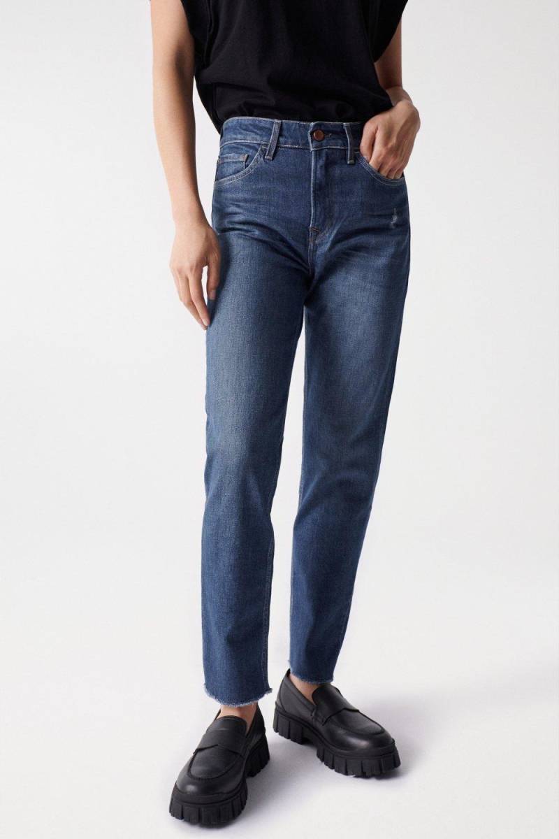 Jeans True Cropped Slim Damen Blau W26 von Salsa
