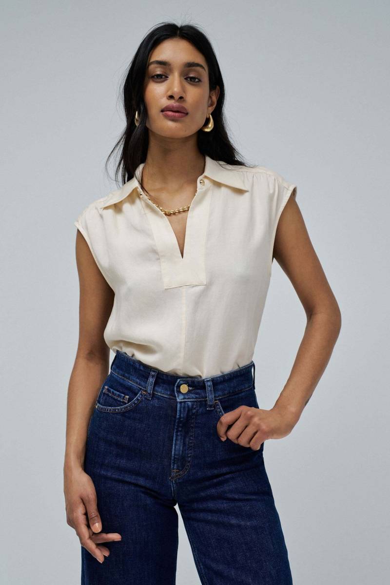 Salsa Kurzarmbluse »Salsa Jeans Kurzarmbluse Blouse Lightdenim« von Salsa
