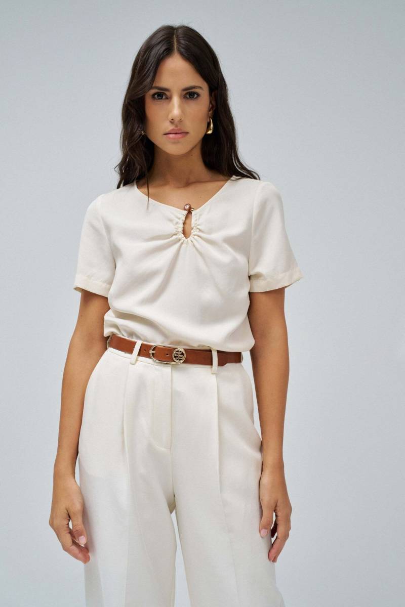 Salsa Kurzarmbluse »Salsa Jeans Kurzarmbluse Shirt With Metal Detail« von Salsa