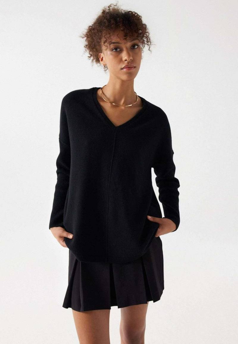 Salsa Strickpullover »Pullover V Neck Ribbed Knit Sweater« von Salsa