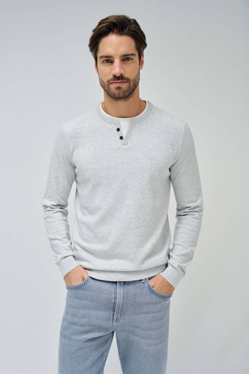 Salsa Strickpullover »Salsa Jeans Pullover Knit Henley W/ Collar Jersey Details« von Salsa