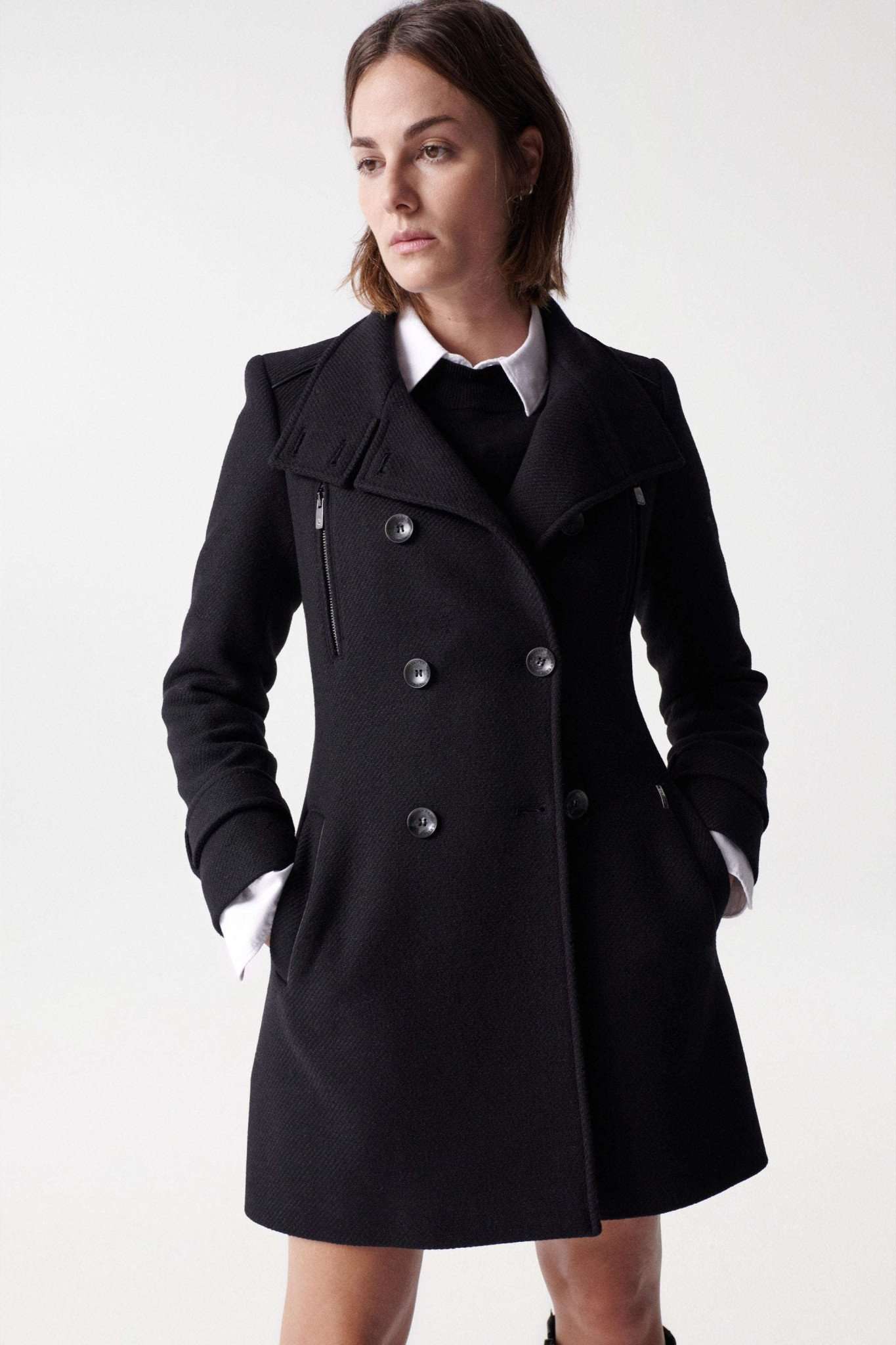 Salsa Wolljacke »Jacken Grace Long Woolen Coat« von Salsa