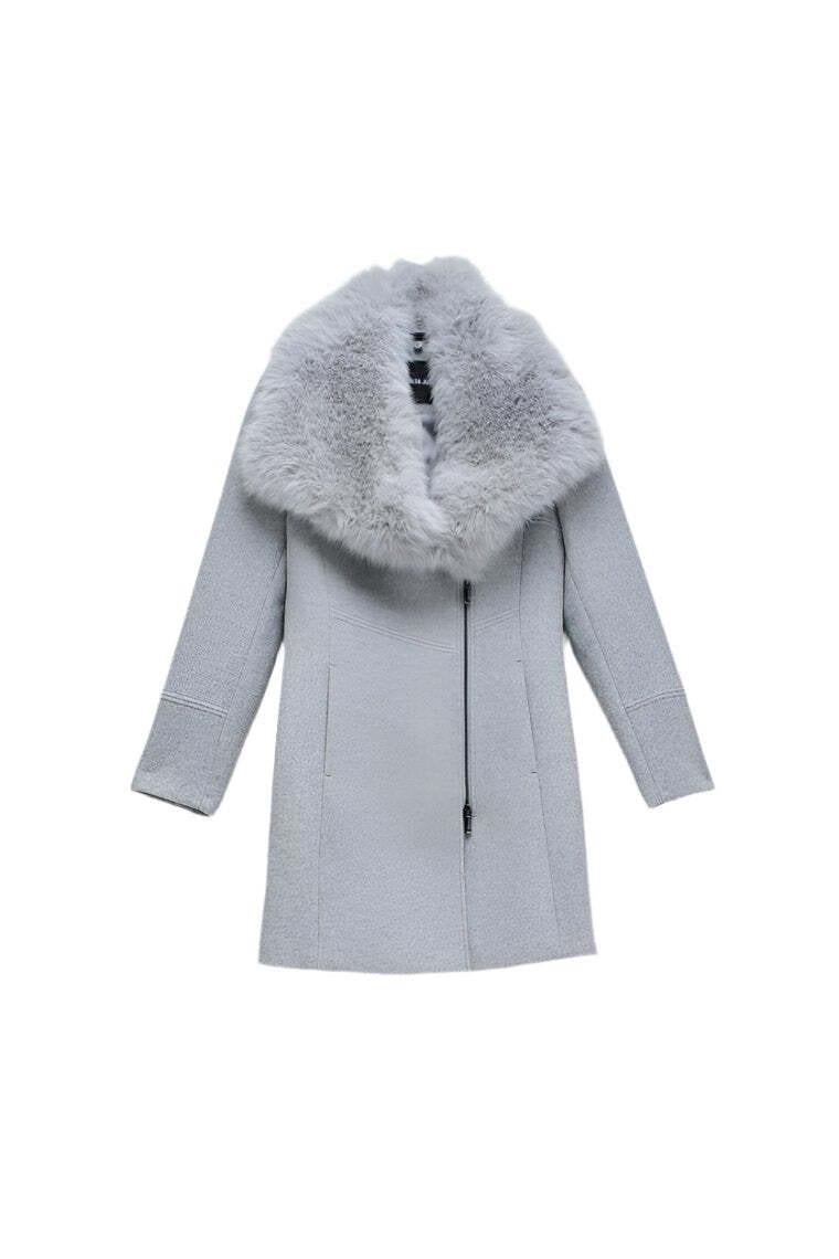 Salsa Wolljacke »Salsa Jeans Wollmantel Wool Coat With Fur Collar« von Salsa