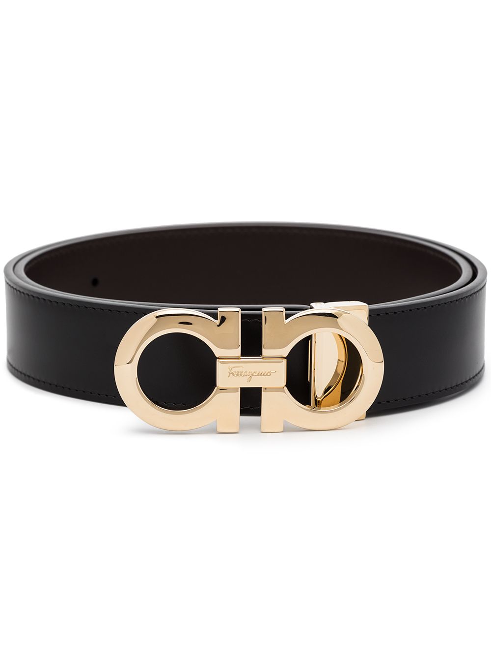 Ferragamo Gancini reversible belt - Black von Ferragamo