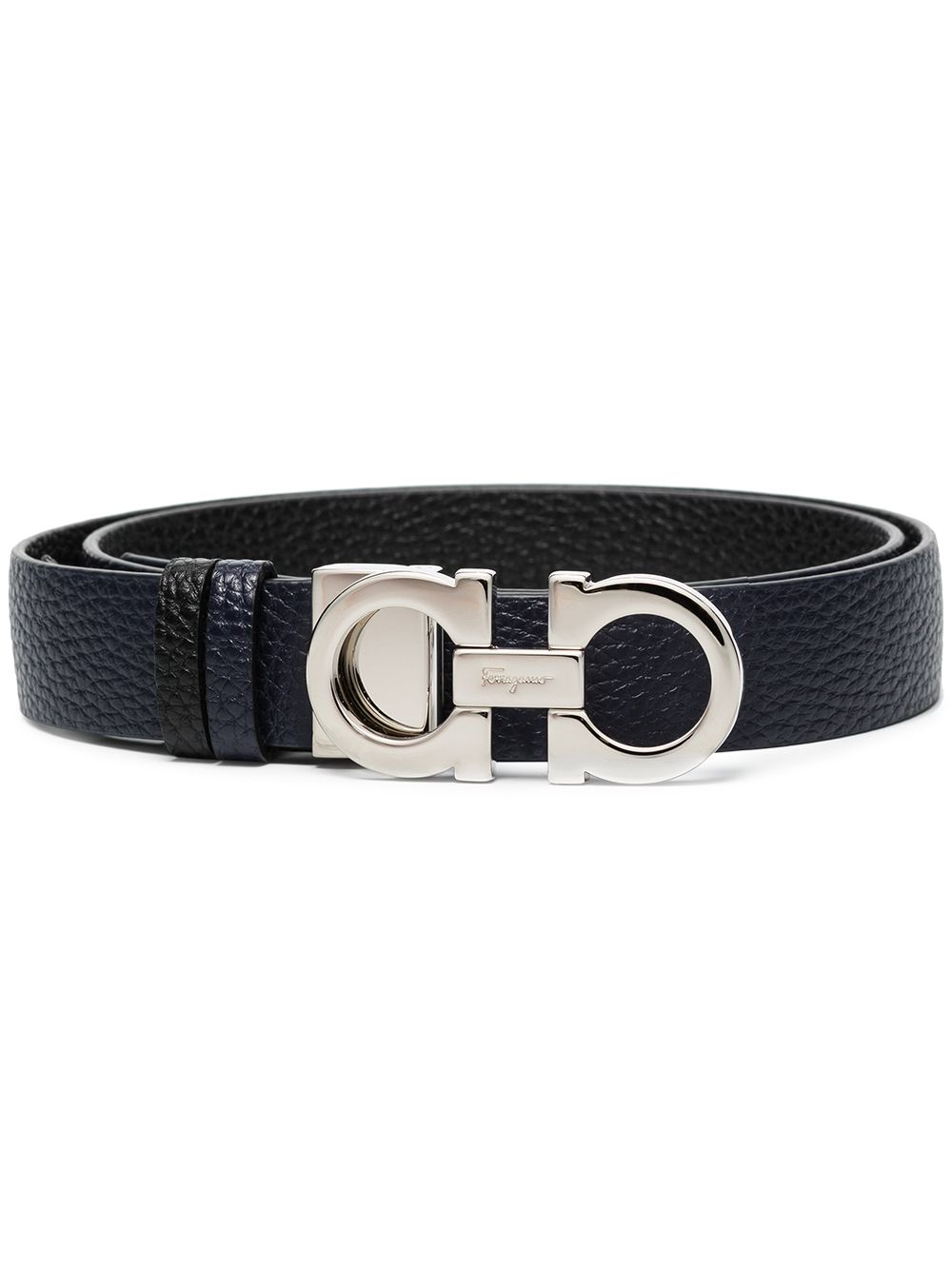 Ferragamo Gancini-buckle reversible belt - Blue von Ferragamo