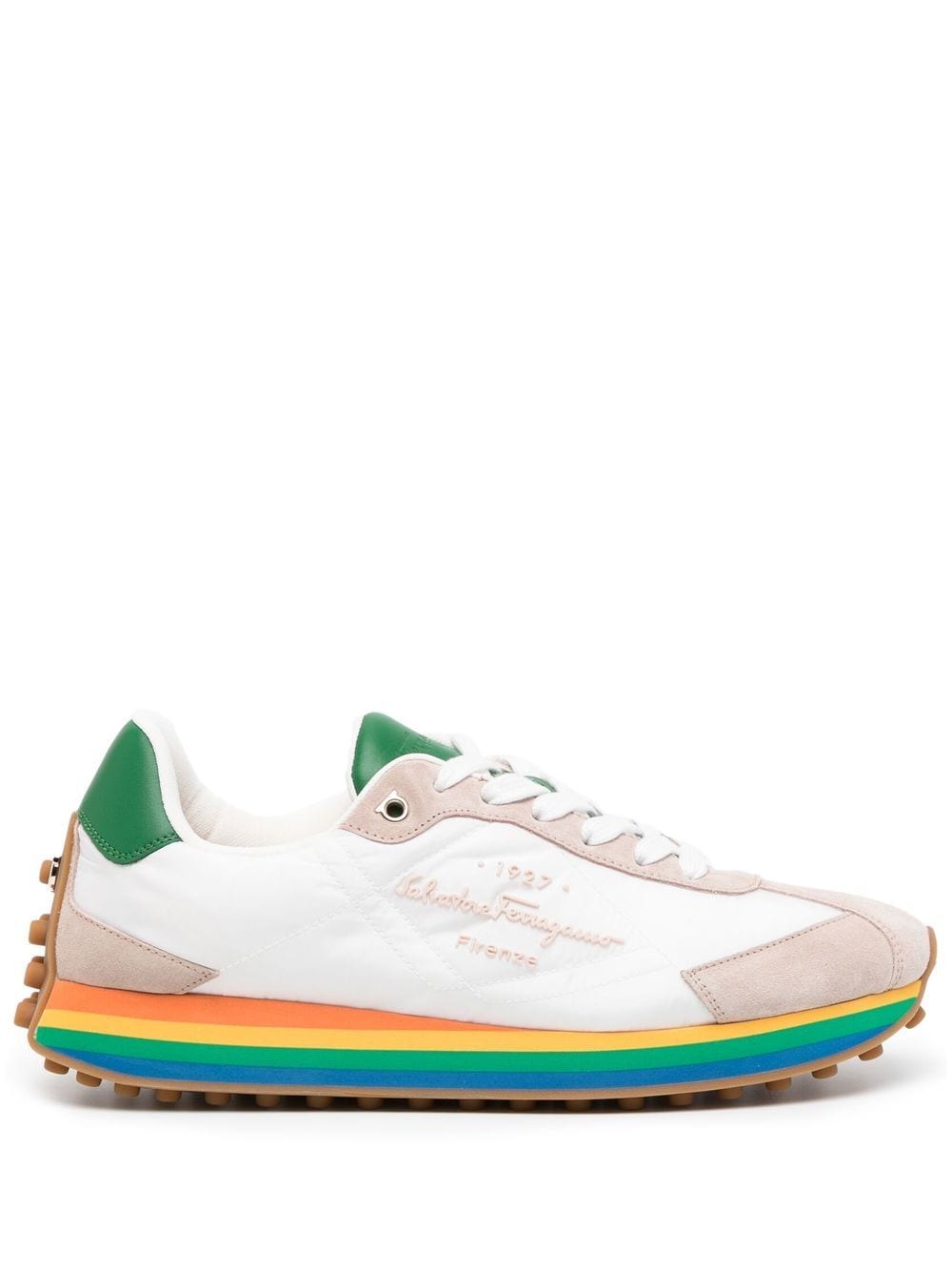 Ferragamo Iggy rainbow-sole sneakers - Multicolour von Ferragamo